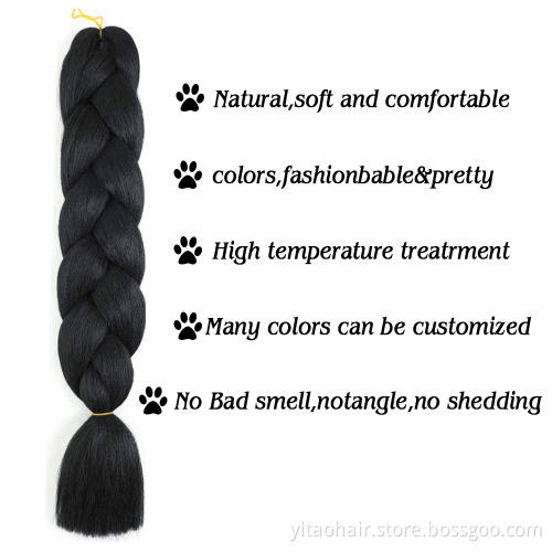 Lowest price Jumbo Braiding Hair synthetic Ombre Braiding Hair 24 Inch High Temperature Synthetic Crochet Braids Hair Extensions